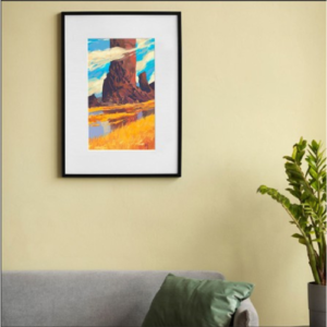 Desert Canyon Landscape Framed Wall Art